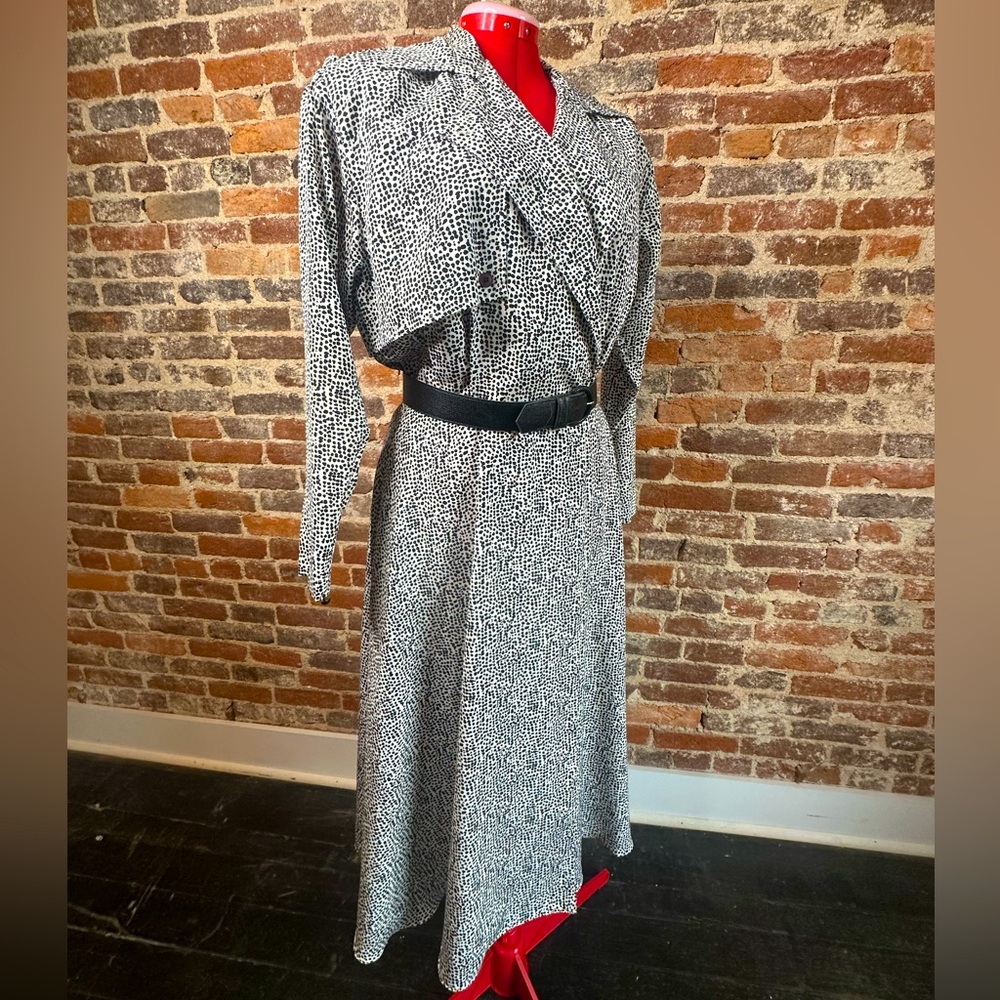 Elegant Black and White Women's Dress